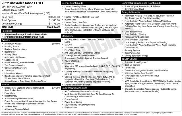 Certified 2022 Chevrolet Tahoe LT AWD/4WD image 32
