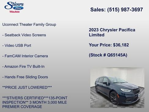 Used 2023 Chrysler Pacifica Limited w/ Uconnect Theater Family Group AWD/4WD image 28