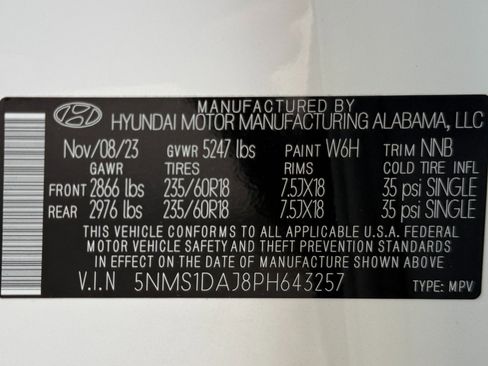 Used 2023 Hyundai Santa Fe SE w/ Cargo Package AWD/4WD image 43