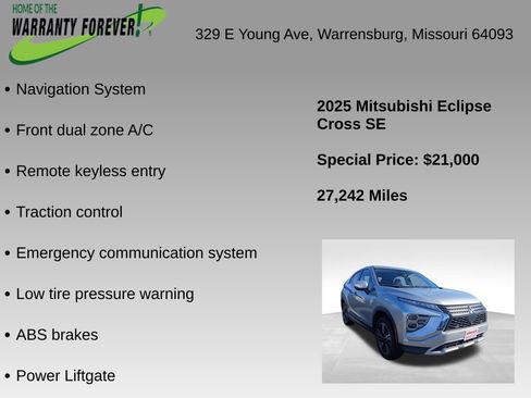 Used 2025 Mitsubishi Eclipse Cross SE AWD/4WD image 5