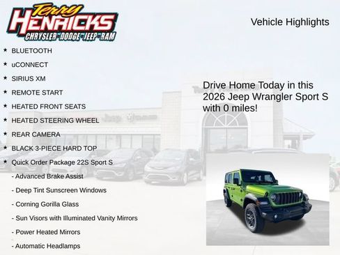 New 2026 Jeep Wrangler Unlimited Sport AWD/4WD image 4