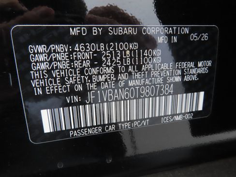 New 2026 Subaru WRX Limited AWD/4WD image 27