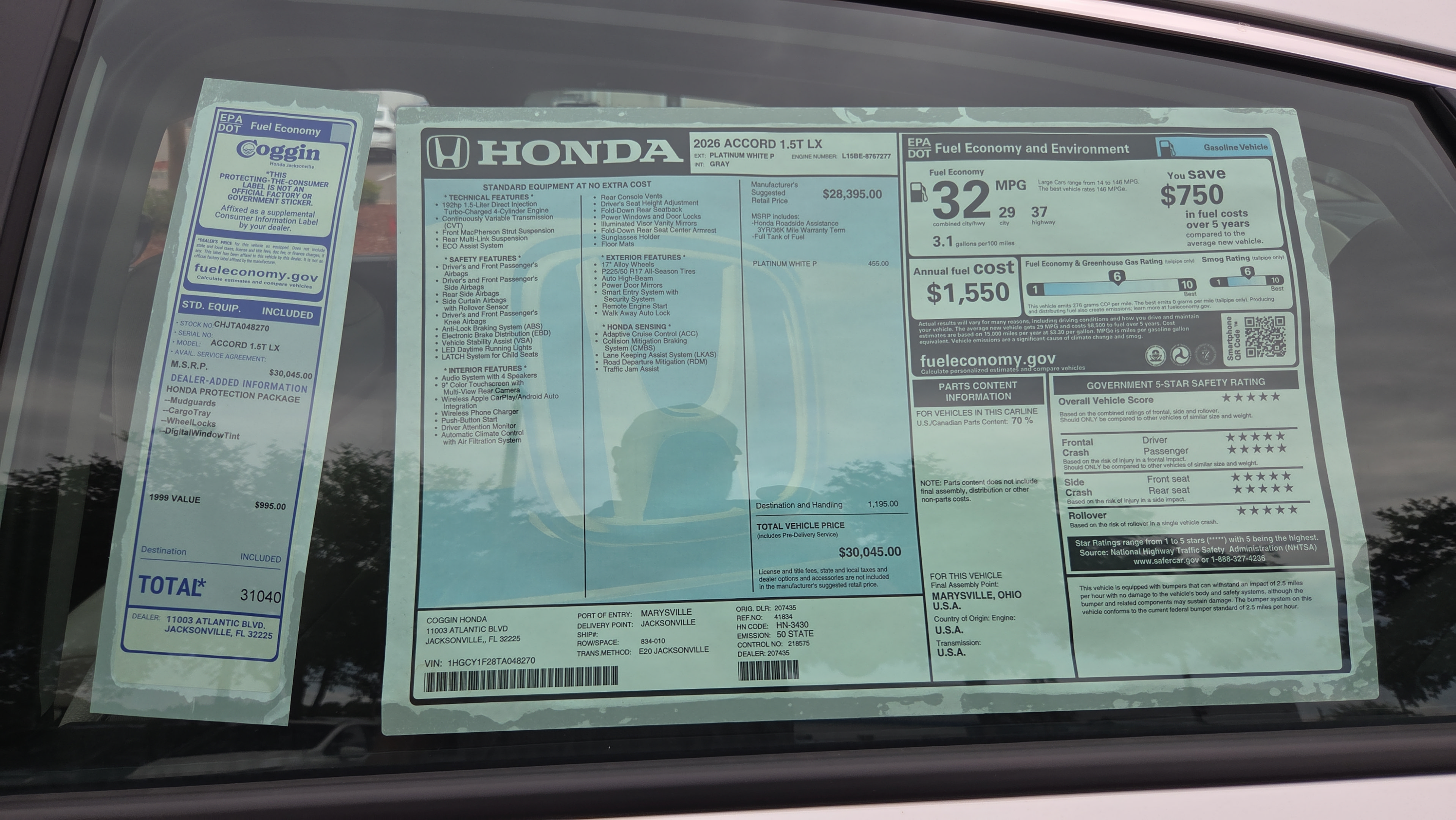New 2026 Honda Accord LX image 10