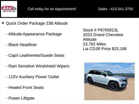 Certified 2023 Jeep Grand Cherokee Altitude AWD/4WD image 6