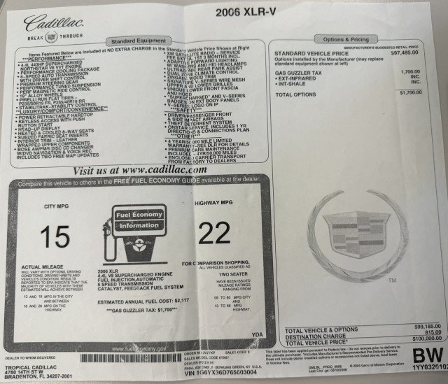 Used 2006 Cadillac XLR V RWD image 59