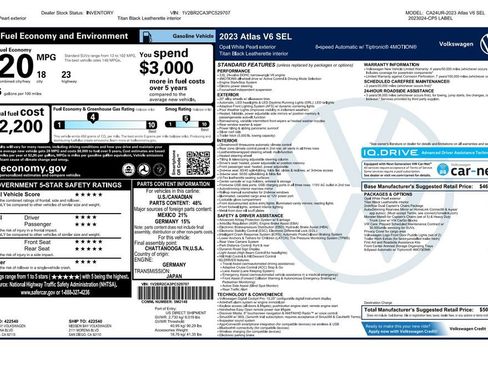 Used 2023 Volkswagen Atlas SEL image 2
