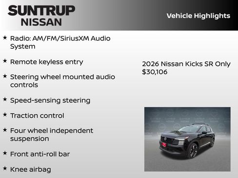 New 2026 Nissan Kicks SR w/ SR Premium Package AWD/4WD image 8