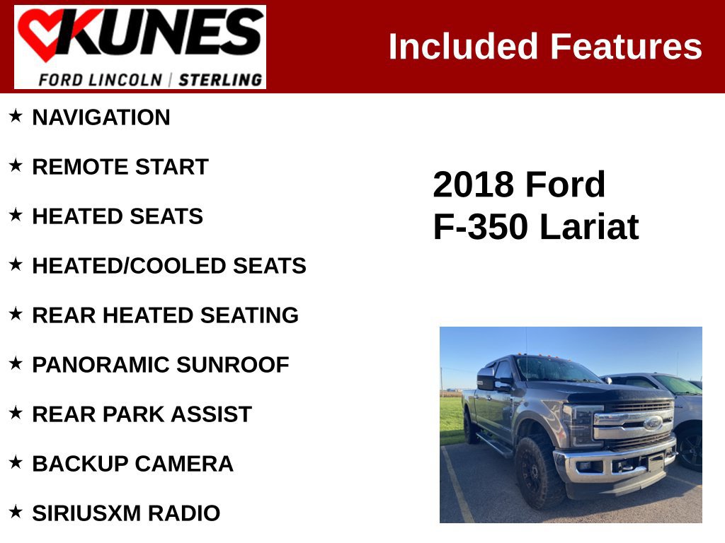 Used 2018 Ford F350 Lariat w/ Lariat Ultimate Package AWD/4WD image 2