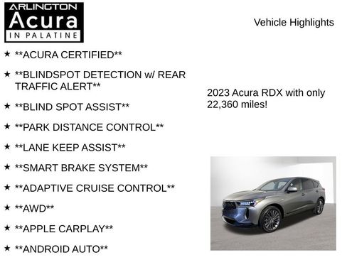 Used 2023 Acura RDX AWD w/ A-Spec & Advance Pkg image 7