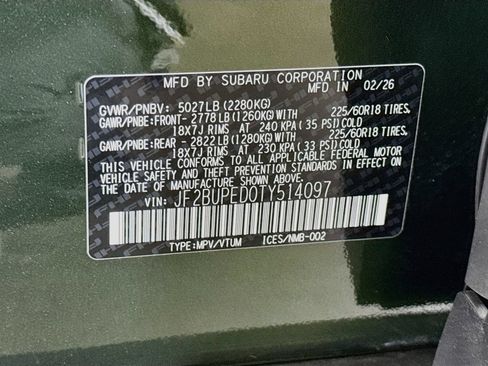 Used 2026 Subaru Outback Touring AWD/4WD image 43