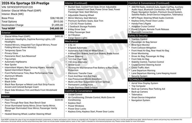 New 2026 Kia Sportage SX AWD/4WD image 30