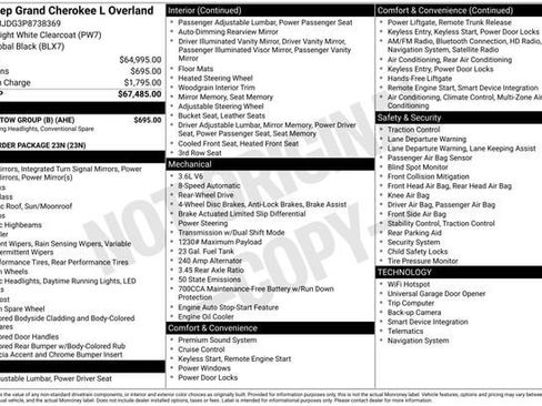 Used 2023 Jeep Grand Cherokee L Overland w/ Trailer Tow Group (B) image 25