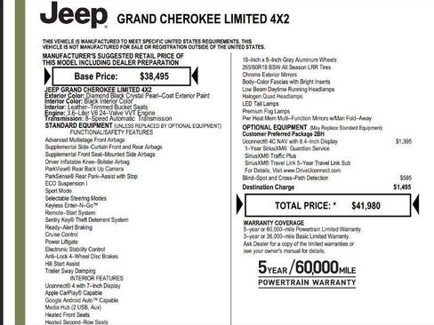 Used 2018 Jeep Grand Cherokee Limited image 2