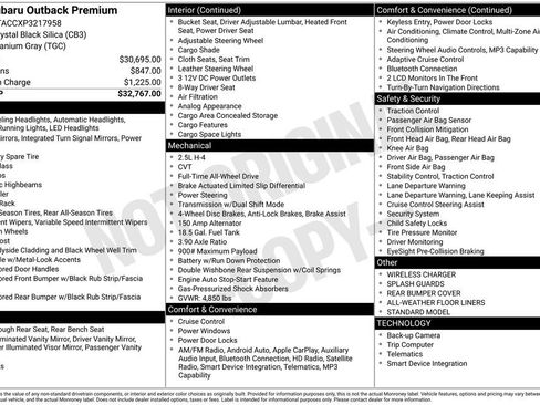 Certified 2023 Subaru Outback Premium image 32