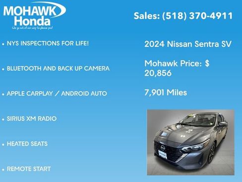 Used 2024 Nissan Sentra SV w/ All-Weather Package FWD image 7