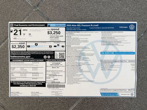 New 2026 Volkswagen Atlas SEL Premium R-Line AWD/4WD image 34