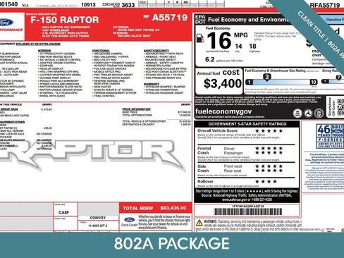 Used 2024 Ford F150 Raptor AWD/4WD image 2