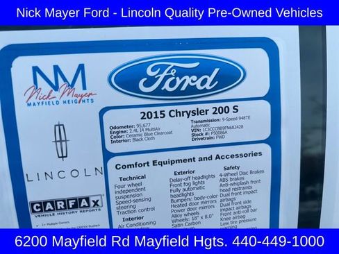 Used 2015 Chrysler 200 S image 24