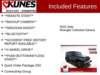Used 2016 Jeep Wrangler Unlimited Sahara w/ Dual Top Group
