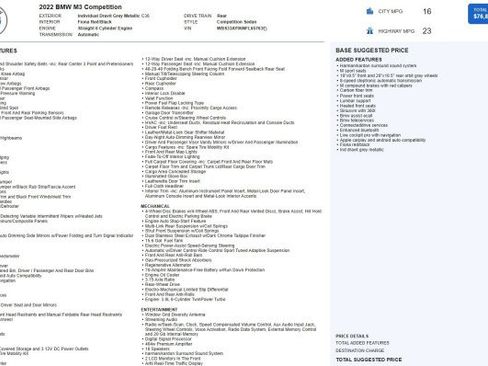 Used 2022 BMW M3 Competition image 69