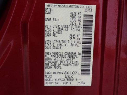 Used 2019 Nissan NV 2500 SV image 19