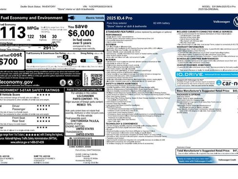 Used 2025 Volkswagen ID.4 Pro RWD image 3