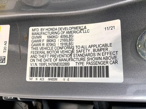 Used 2022 Honda Civic EX-L image 8