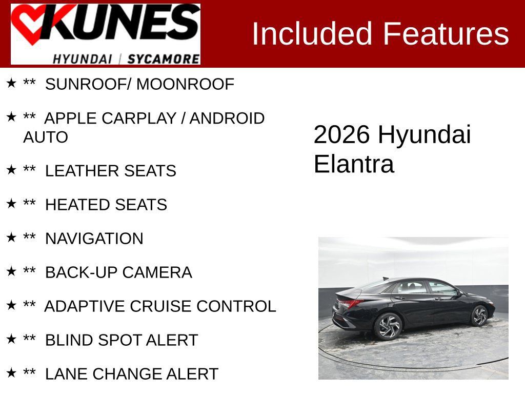 Used 2026 Hyundai Elantra Limited w/ Cargo Package FWD image 2