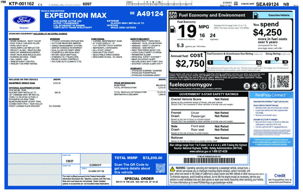 Certified 2025 Ford Expedition Max Active RWD image 6