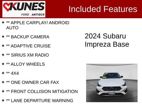 Used 2024 Subaru Impreza 2.0i AWD/4WD image 3