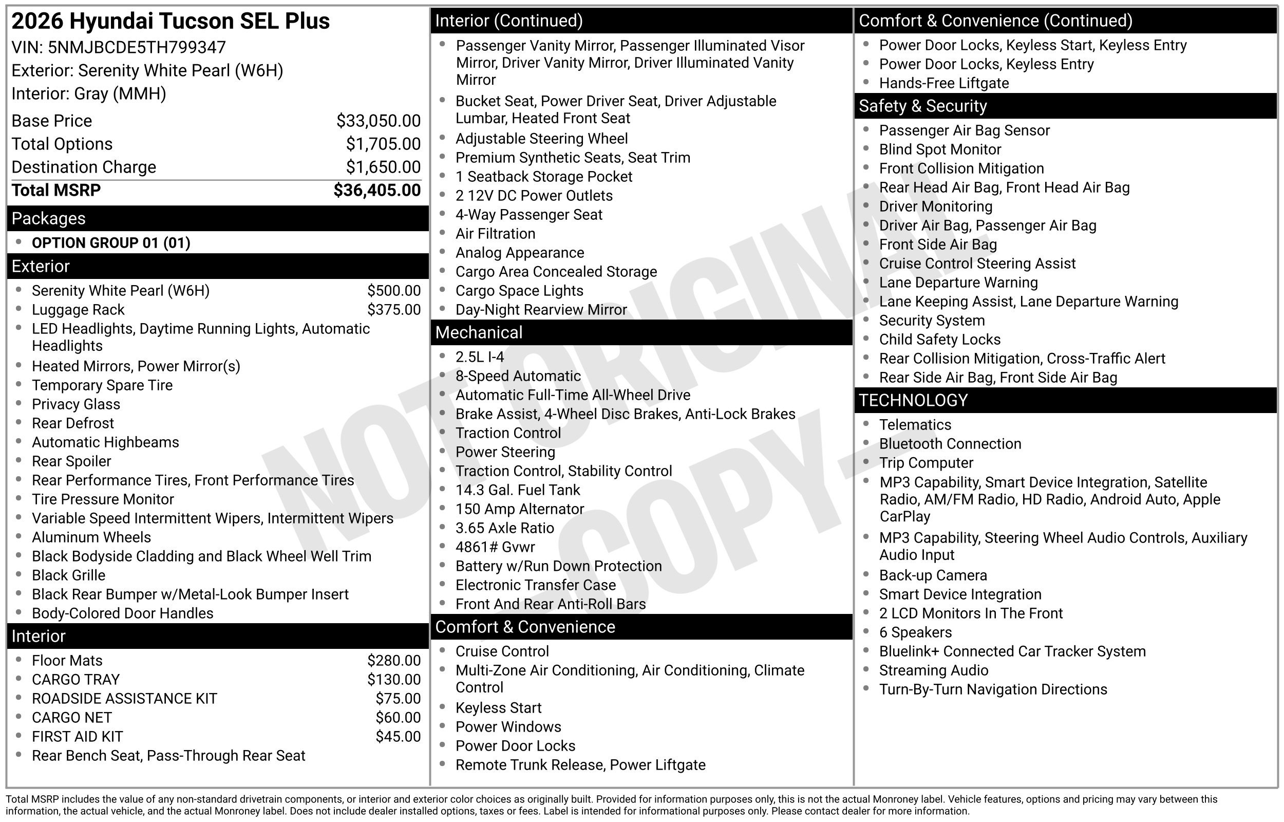 New 2026 Hyundai Tucson SEL AWD/4WD image 3