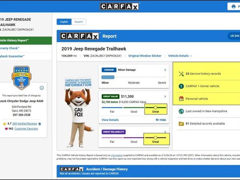 Used 2019 Jeep Renegade Trailhawk image 11