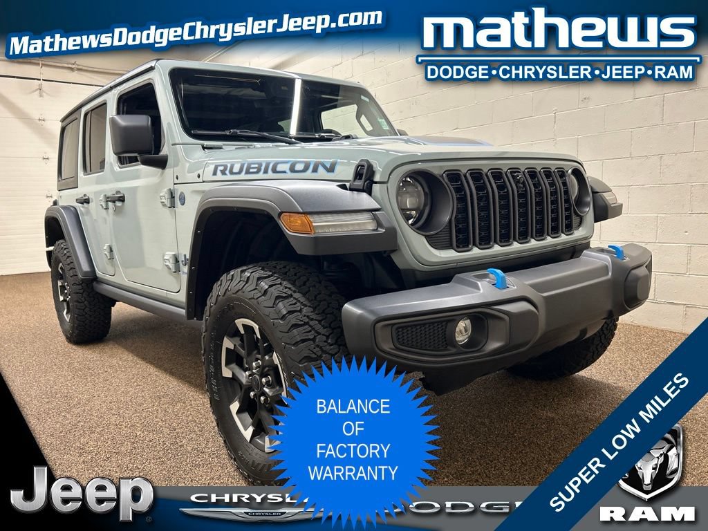Used 2024 Jeep Wrangler Unlimited Rubicon 4xe w/ Technology Group AWD/4WD image 1