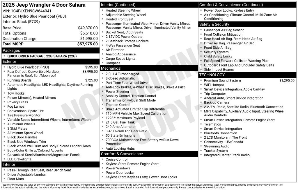 Certified 2025 Jeep Wrangler Unlimited Sahara AWD/4WD image 41