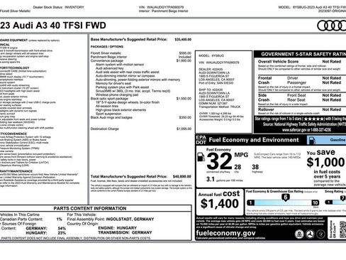 Used 2023 Audi A3 2.0T Premium w/ Convenience Package image 2