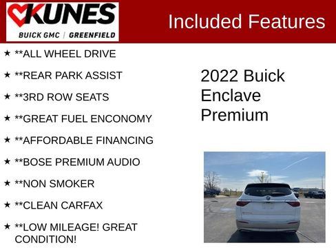 Used 2022 Buick Enclave Premium AWD/4WD image 3