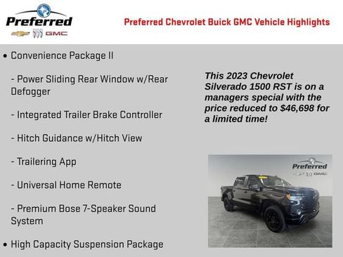 Certified 2023 Chevrolet Silverado 1500 RST w/ Convenience Package II AWD/4WD image 2