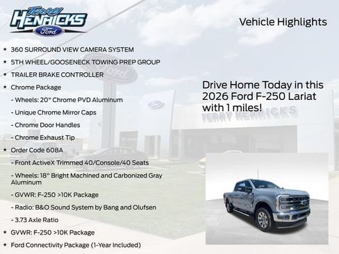 New 2026 Ford F250 Lariat w/ Lariat Premium Package AWD/4WD image 4
