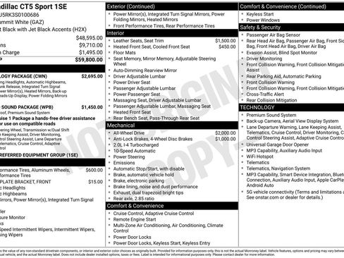 Used 2025 Cadillac CT5 Sport w/ Technology Package AWD/4WD image 36