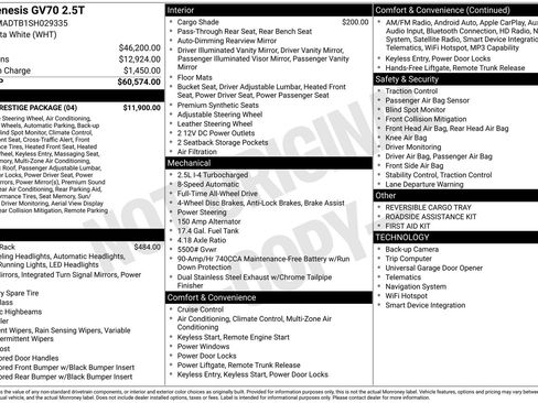 Used 2025 Genesis GV70 2.5T Sport Prestige w/ Sport Prestige Package image 34