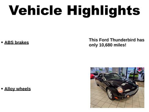 Used 2002 Ford Thunderbird LIMITED image 44