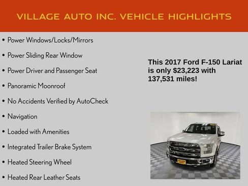 Used 2017 Ford F150 Lariat w/ Equipment Group 502A Luxury image 14