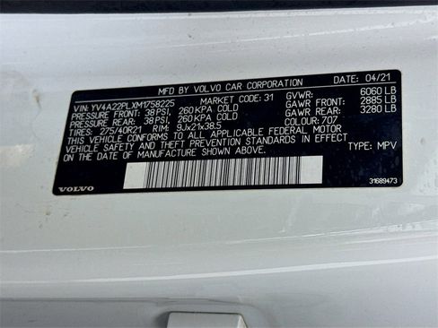 Used 2021 Volvo XC90 T6 Inscription w/ Advanced Package image 33