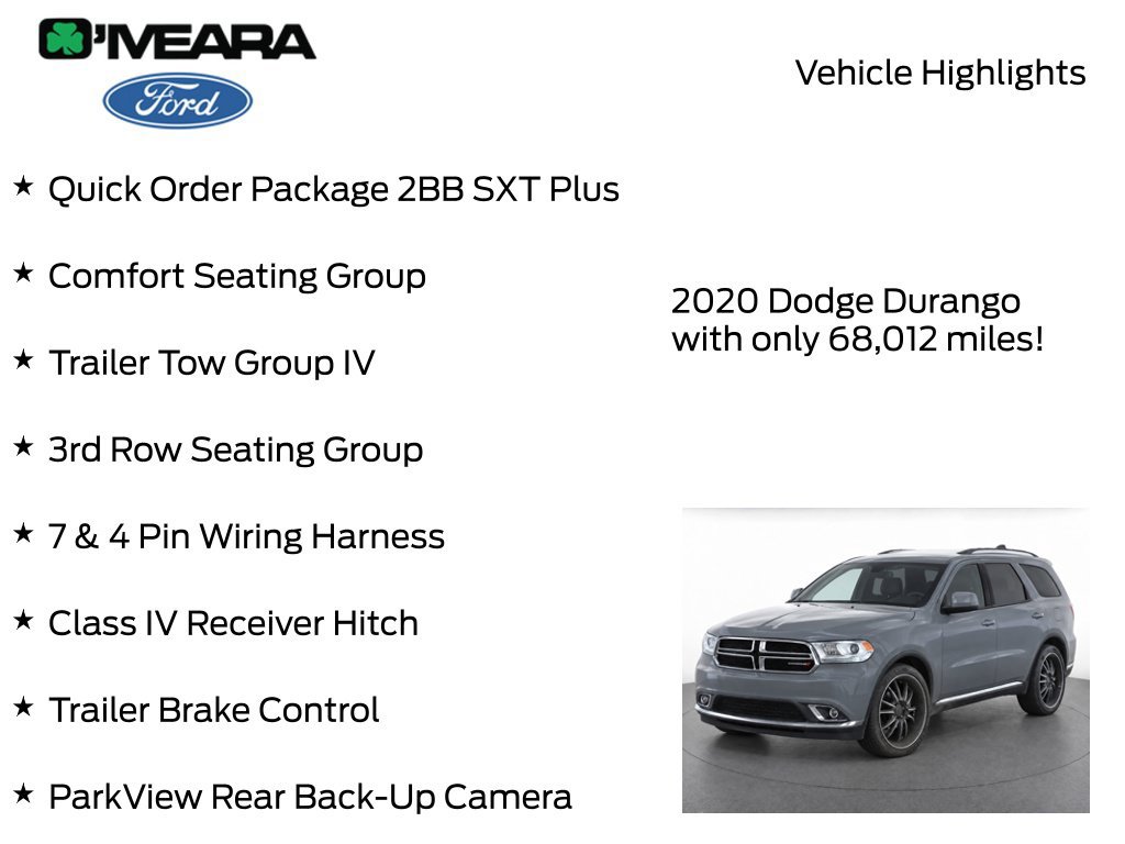 Used 2020 Dodge Durango SXT AWD/4WD image 8
