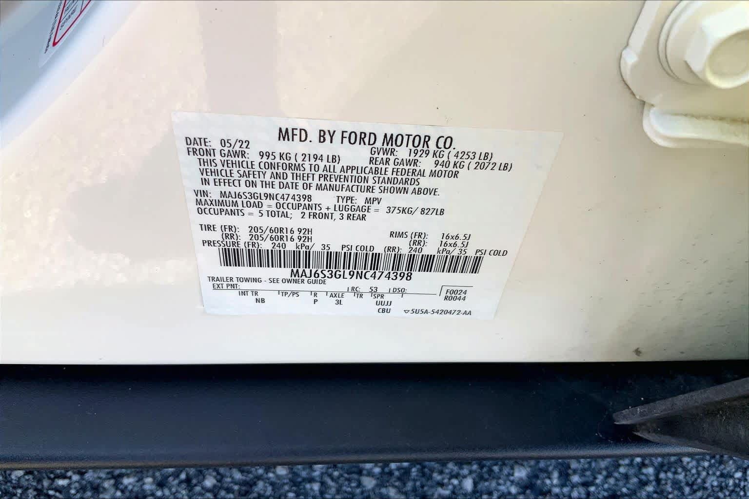Certified 2022 Ford EcoSport SE AWD/4WD image 30