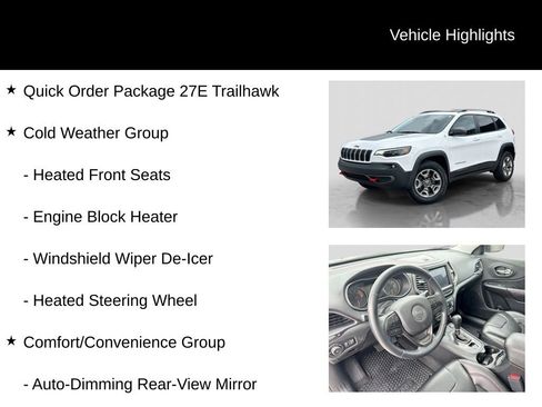 Used 2019 Jeep Cherokee Trailhawk w/ Comfort/Convenience Group AWD/4WD image 6