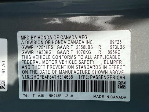 New 2026 Honda Civic Sport Touring image 33