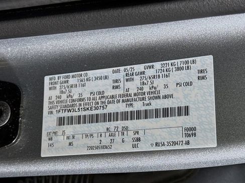 Certified 2025 Ford F150 XLT w/ Equipment Group 301A Standard AWD/4WD image 33