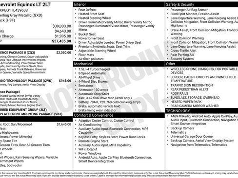 New 2026 Chevrolet Equinox LT w/ Convenience Package II AWD/4WD image 5
