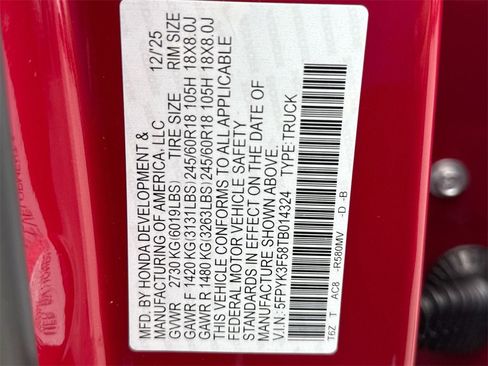 New 2026 Honda Ridgeline RTL image 26